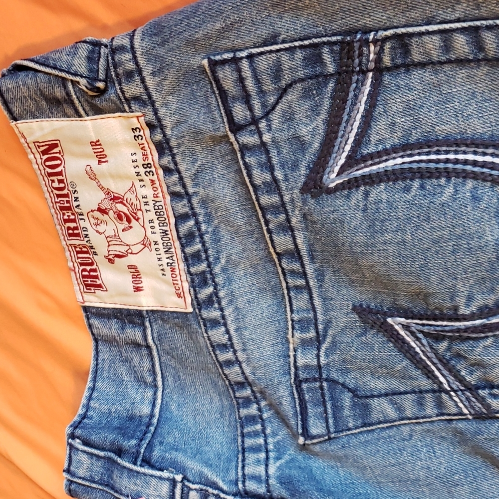 True Religion Brand Jeans Rainbow Bobby Buddha Collection Rare Vintage Retro Y2K